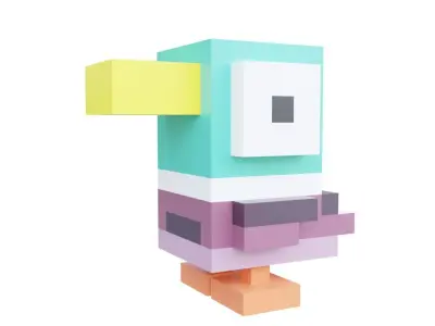 Duck Duck Isometric Low-poly 3D model