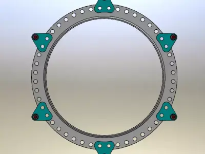 Rubber expansion joint 3D model