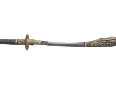 Dragon Samurai Sword Free 3D model