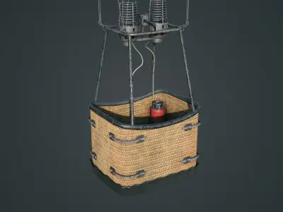 Air Ballon Low-poly 3D model
