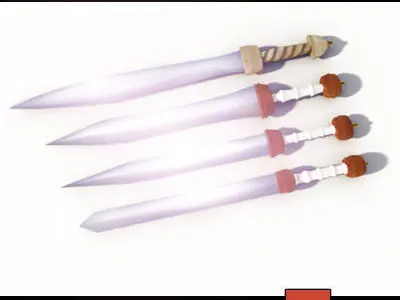 Roman Gladius Sword Set A 3D model