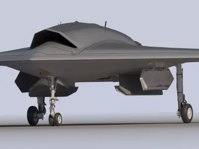 Stealth Drone Advanced Military UAV Low-poly 3D model