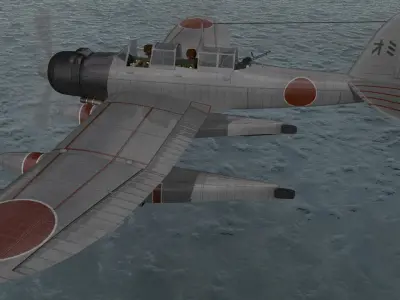 Aichi E13A1 Jaka - aka Jake 3D model