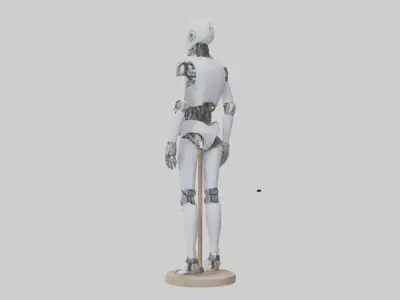 Robot version of a tailor model Low-poly 3D model