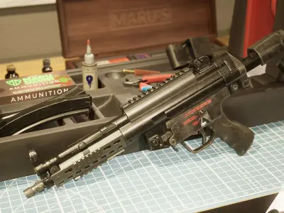 HK MP5A3 - MLI Low-poly 3D model