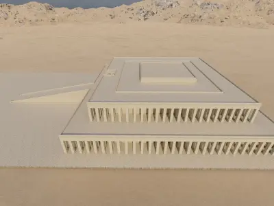 somer ancient pyramid-Ziggurat Temple 3D model