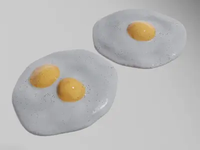 EGGS FRIED 3D model