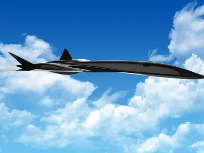 Aqsst MK2 Supersonic business jet Free 3D model