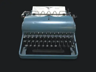 Olympia Typewritter Low-poly 3D model