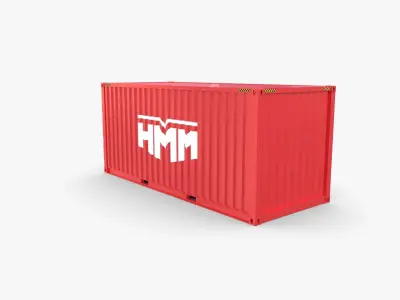 20ft Shipping Container HMM v2 3D model