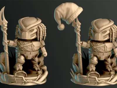 The Hunter - Prey Cute Statue 3D print model