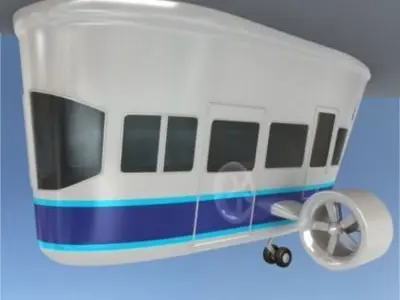 Blimp hot air balloon 3D model