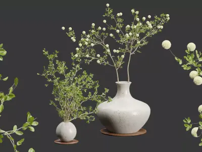 Decorative Branches vol 163 Blender Free low-poly 3D model