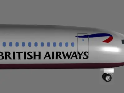 British Airways 727 - 200 3D model