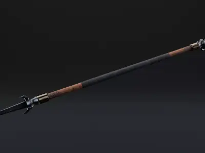 Viking Spear 2K Low-poly 3D model