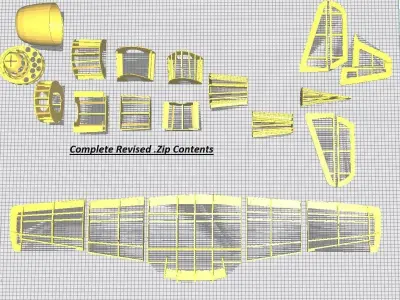 Hellcat V1 Scale Flying Aircraft 1000mm Free 3D print model
