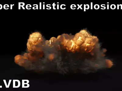 Super Realistic Explosion 4 - vdb animated 3D model