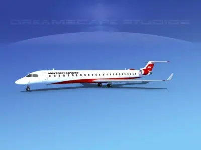 Bombardier CRJ1000 Monterey Express 3D model