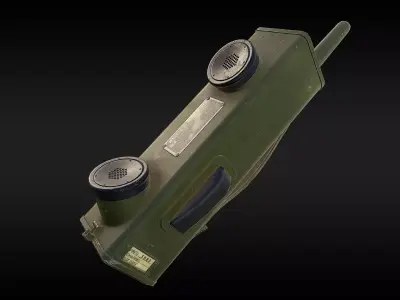 SCR536 World War 2 walkie talkie Low-poly 3D model