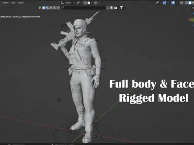 Dynamic Low-Poly Rigged Soldier Model - Military 3D Asset Free low-poly 3D model