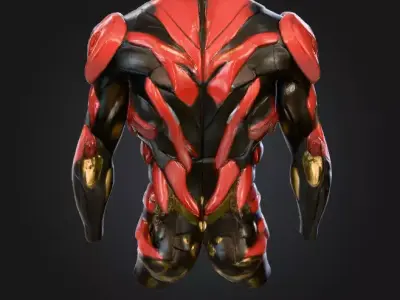 Ferrari Armor Suit Low-poly 3D model