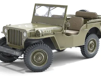 Willys military jeep 3D model