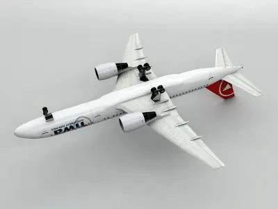 Boeing 757-200 Airliner - NWA Airlines Low-poly 3D model