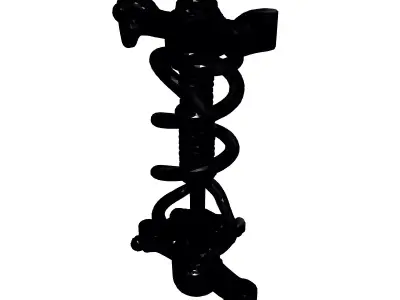 Realistic Car Suspension 3D Model Low-poly 3D model