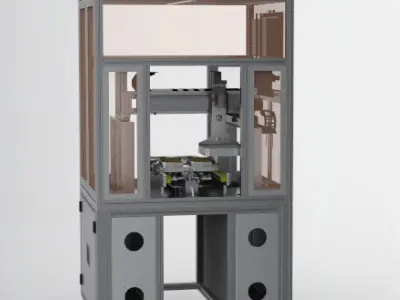 Double station CCD detection machine 3D model