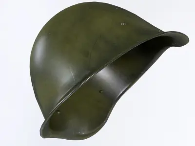 Soviet Word War Helmet Low-poly 3D model