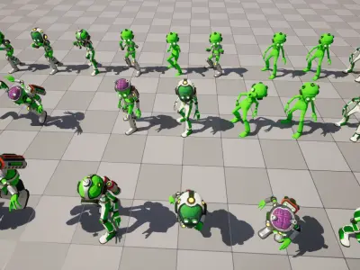 Alien Modular - low-poly stylized Low-poly 3D model