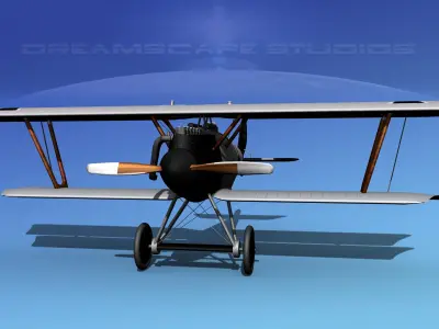 Pfalz DIII German Fighter V09 3D model