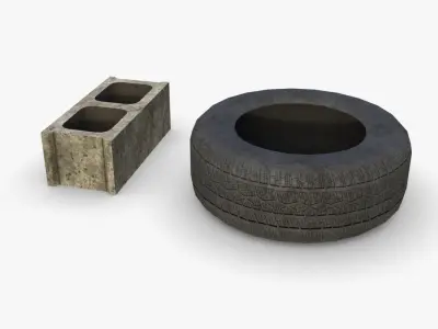 Debris 01 Low-poly 3D model