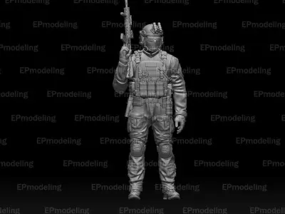 US ranger soldier 3D print model