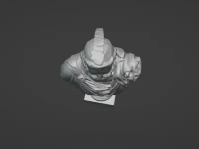 ancient Greek marble head statue 3D print model