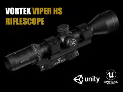 Vortex Viper HS Sniper Scope Low-poly 3D model
