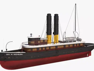 George Washburn Tugboat 3D model