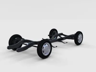 Mercedes Benz 190SL Chassis rev 3D model