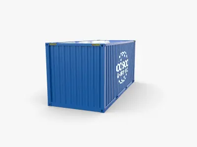 20ft Shipping Container Cosco Shipping v1 3D model