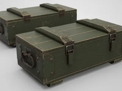 Ammo Crate Low-poly 3D model