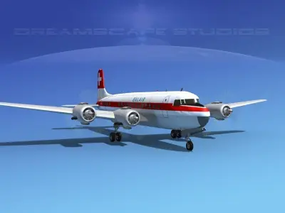 Douglas DC-6 Balair 3D model