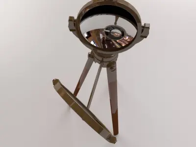 Heliograph vintage tripod lamp at 3D model