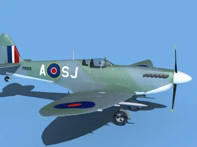 Supermarine Spitfire Mk VIIIb V01 3D model