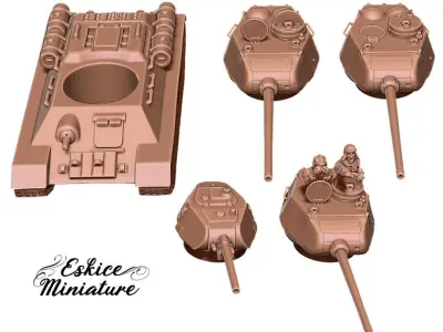 T34 tank pack 76 and 85mm - 28mm 3D print model