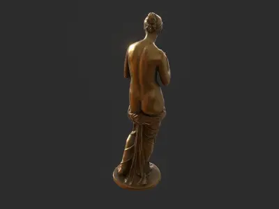 Psyche Statue - Gold Low-poly 3D model