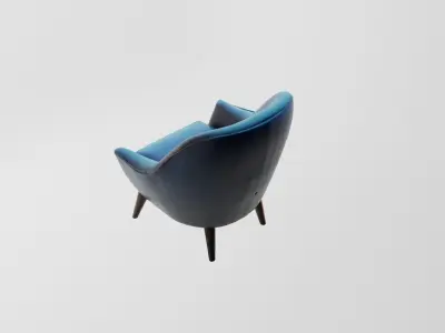 Aqua Arm Chair Free low-poly 3D model