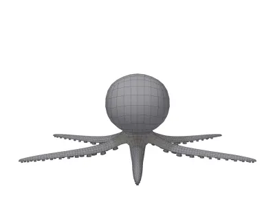 Octopus cartoon 03 3D model