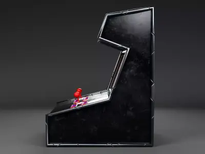 Low Poly Arcade Machine  Game Ready PBR Low-poly 3D model
