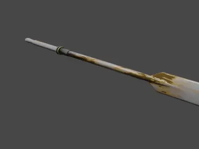 wooden oar Free low-poly 3D model