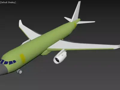A320-200 boeing Low-poly 3D model